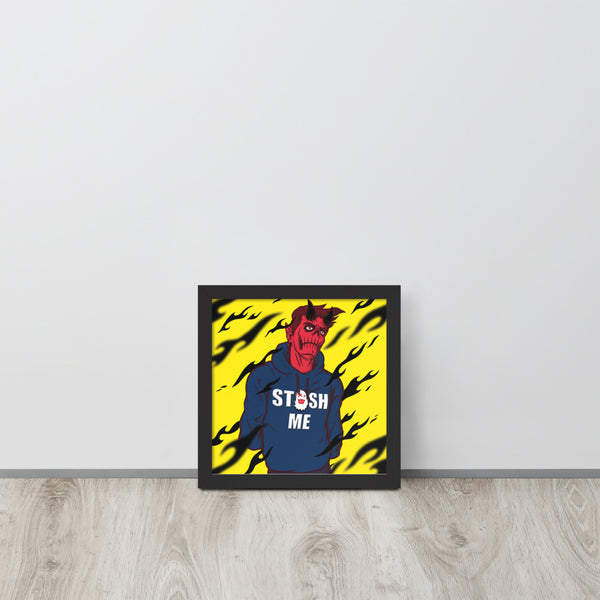 Stash Art - Hoodie Demon Framed poster