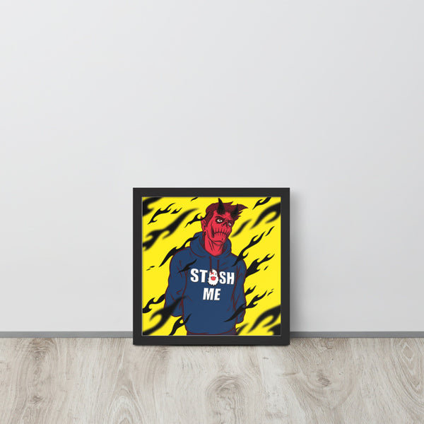 Stash Art - Hoodie Demon Framed poster