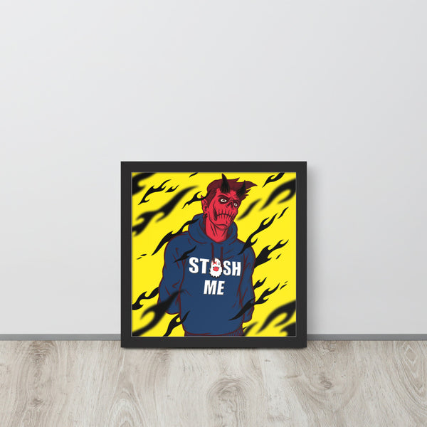 Stash Art - Hoodie Demon Framed poster