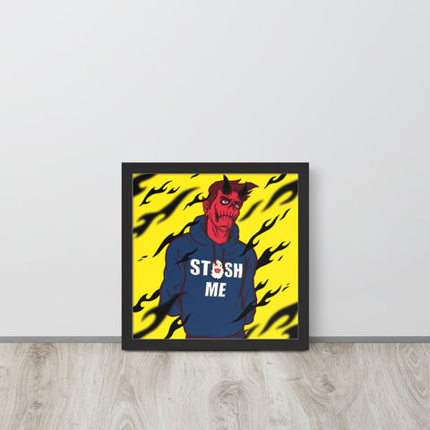 Stash Art - Hoodie Demon Framed poster