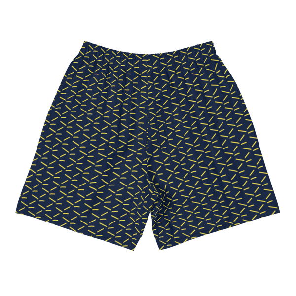 Stash Me - Navy Pattern Athletic Shorts