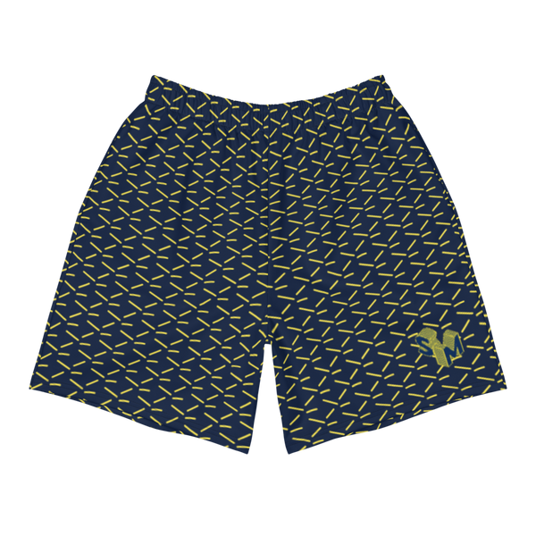 Stash Me - Navy Pattern Athletic Shorts