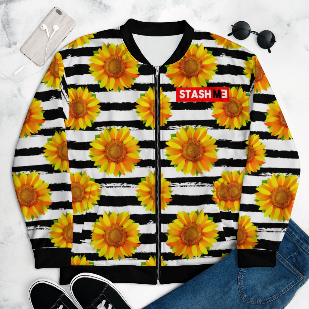 Stash Me - Sunflower Bomber Jacket
