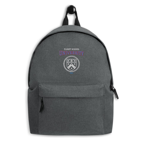 Flight School - Embroidered Backpack