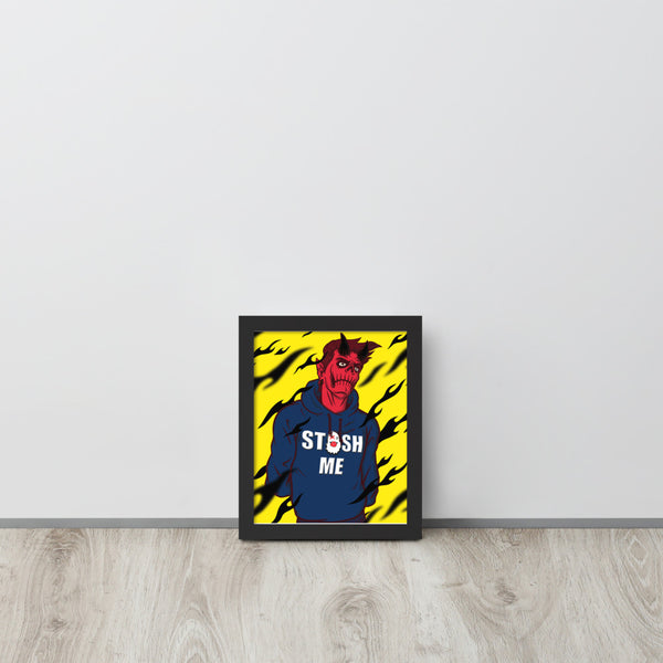 Stash Art - Hoodie Demon Framed poster