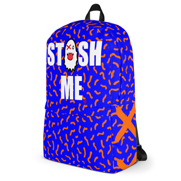 Stash Me Orange & Black Backpack